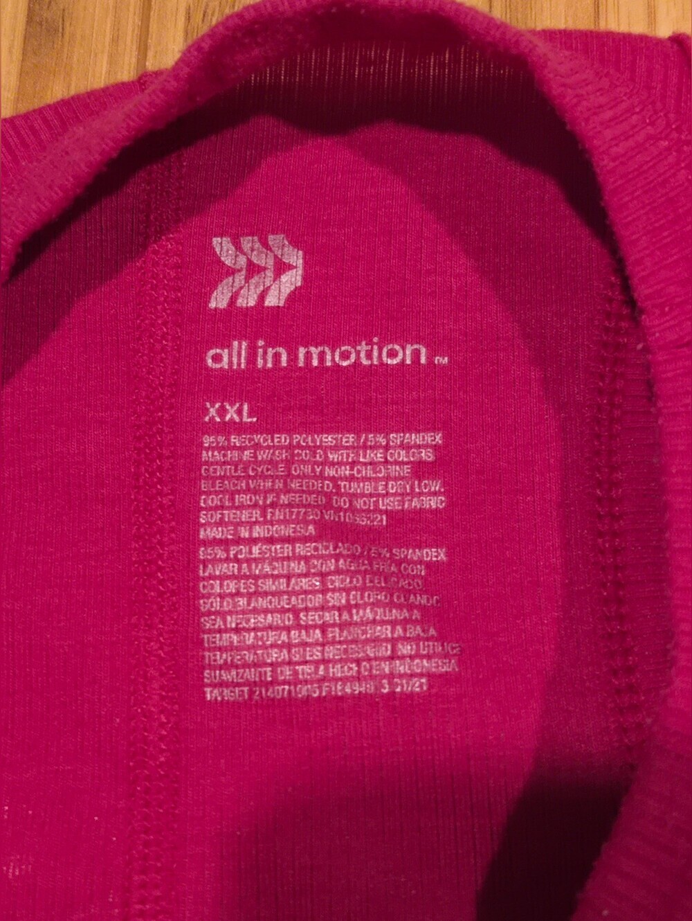 All In Motion Magenta Ribbed High-Neck Tank Top - Picture 4 of 5